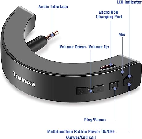 Photo 1 of Tranesca Compatible Bluetooth Adapter Receiver for Bose quietcomfort 25 Headphone (Black)