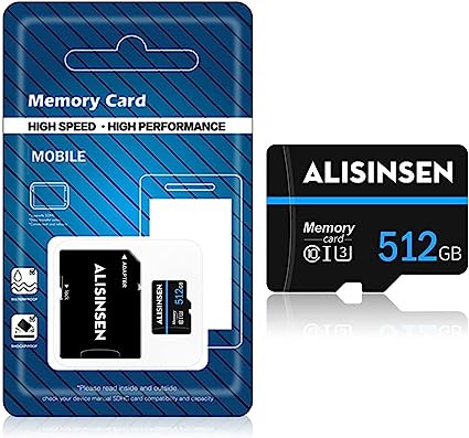 Photo 1 of 512GB Micro SD Card with Adapter,Class 10 Full HD Micro SD Memory Cards 512GB for Android Smartphone,Digital Camera,4K Shooting,Tablet and Drone 512GB