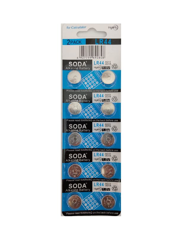 Photo 1 of 10 CT (TOTAL OF 100 BATTERIES) AG13 LR44 Button Cell Batteries 10 Batteries per Pack