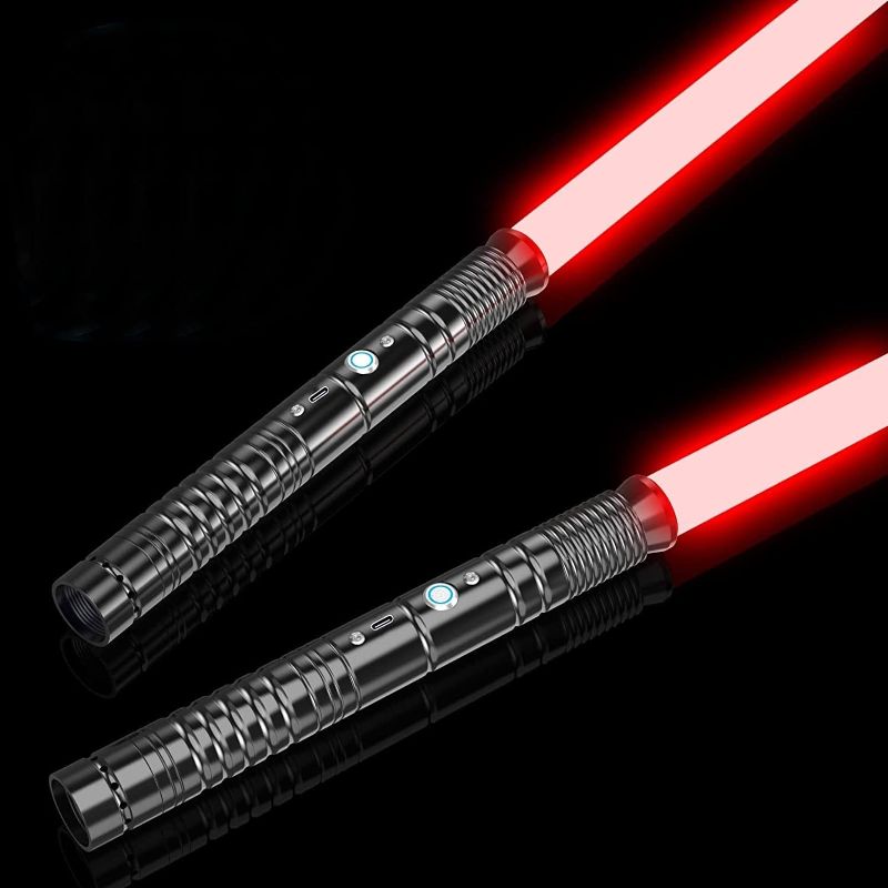 Photo 1 of Lorsaberus [Upgrade Lightsaber, 2-in-1 RGB 12 Colors USB C Charge Light Saber for Kids Adult, Metal Hilt Dueling Light Sabers Toy for Boys Girls, Children's Day Gifts, 2Pack
