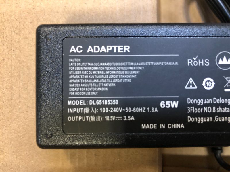 Photo 2 of AC ADAPTOR FOR LAPTOP INPUT 1.8A, OUTPUT 18.5 - 3.5A
