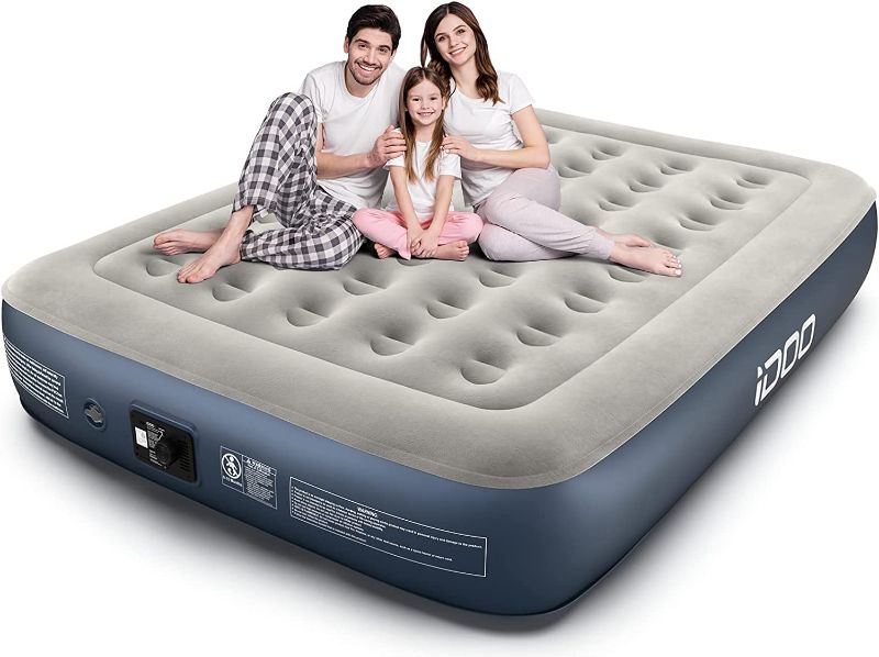 Photo 1 of iDOO Air Mattress with Built-in Pump, Queen Inflatable Mattress for Camping & Guests, Blow up Mattress, Quick Self-Inflating Air Bed, colchon inflable - Portable, Foldable & Comfortable