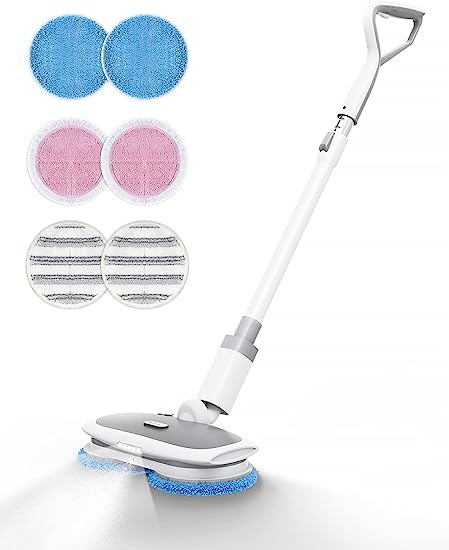 Photo 1 of MARK LIVE Electric Mop, Cordless Floor Cleaner, LED Headlight and Water Sprayer with 300ml Tank, Up to 60 Mins of Powerful Spin, Polisher for Hardwood, Tile and Laminate Floors, 6 Mop Pads(SIMILAR TYO STOCK PHOTO)