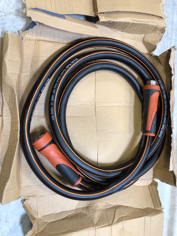 Photo 2 of Giraffe Tools Hybrid Garden Leader Hose 10ft x 5/8", Heavy Duty, Flexible, Lightweight Short Water Hose with Swivel Grip Handle, Male to Female Fittings 10' (feet)