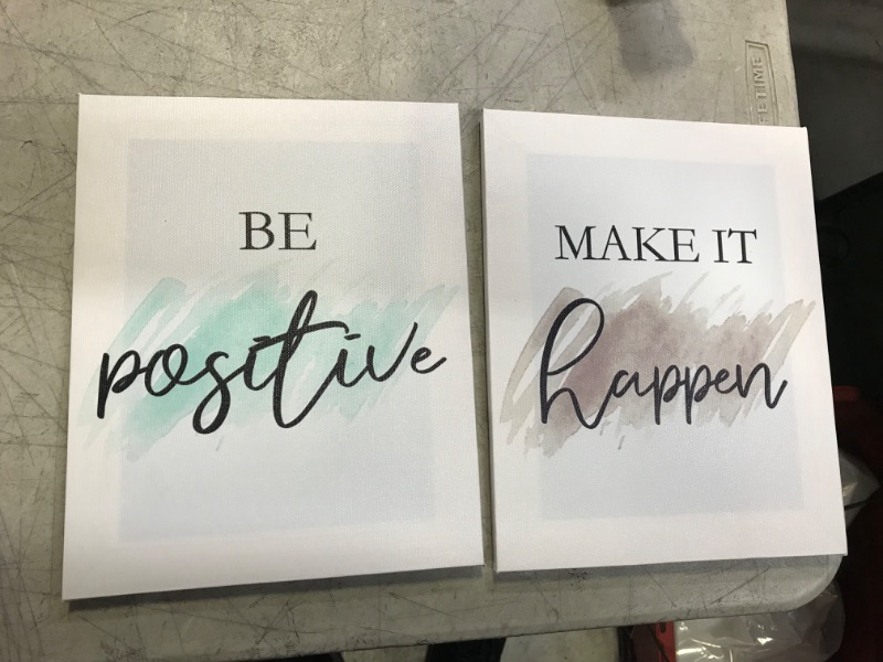 Photo 1 of 7.75" x 9.75" Positive Quotes Canvas Wall Decor 