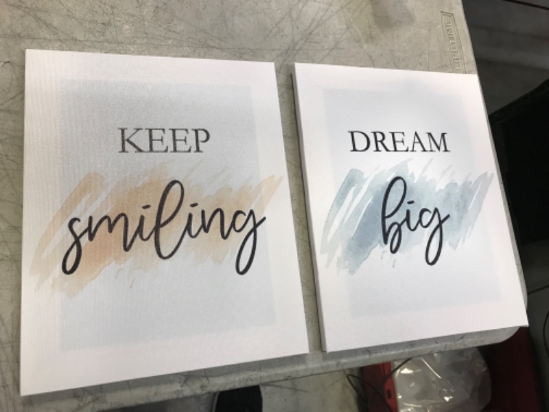 Photo 1 of 7.75" x 9.75" Positive Quotes Canvas Wall Decor 