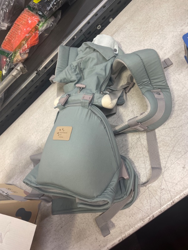 Photo 1 of Baby - Carrier, 6-in-1 Baby Carrier with Waist Stool-, FRUITEAM Baby Carrier with Hip Seat for Breastfeeding, One Size Fits All - Adapt to Newborn, Infant & Toddler (Blue)