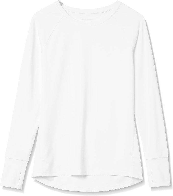 Photo 1 of Amazon Essentials Women's Brushed Tech Stretch Long-Sleeve Crewneck Shirt L