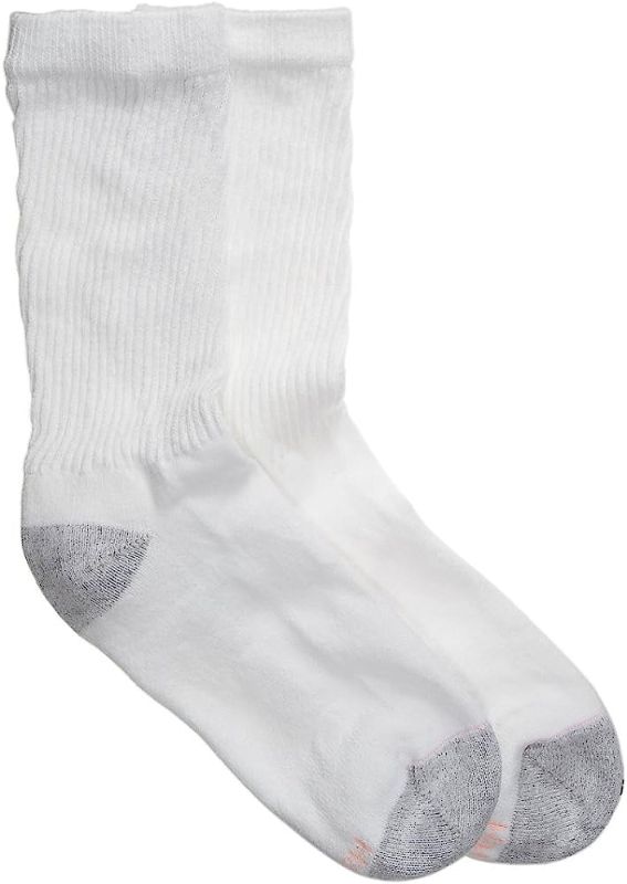 Photo 1 of 10P-Hanes Cushioned Women's Crew Athletic Socks Extended 