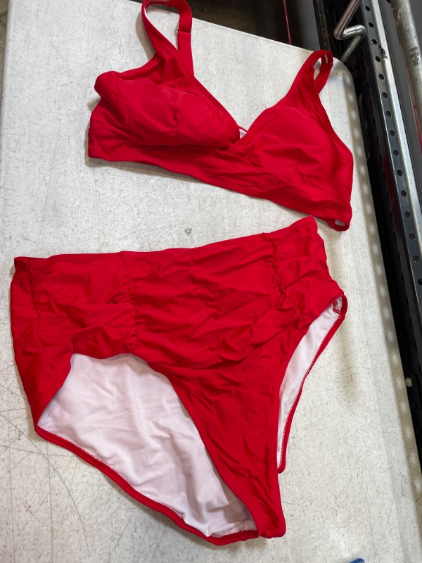 Photo 1 of 2 PIECE RED BATHING SUIT 4XL 