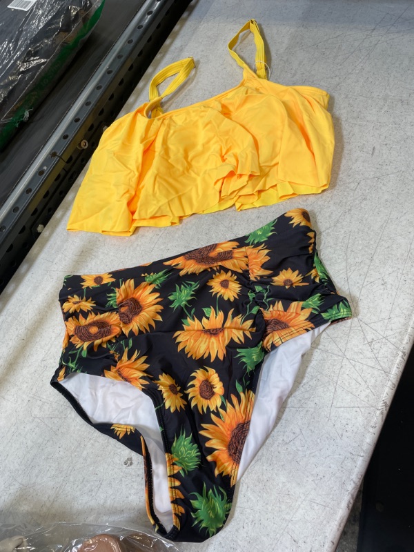 Photo 1 of 2 PIECE SUNFLOWER BATHING SUIT XL