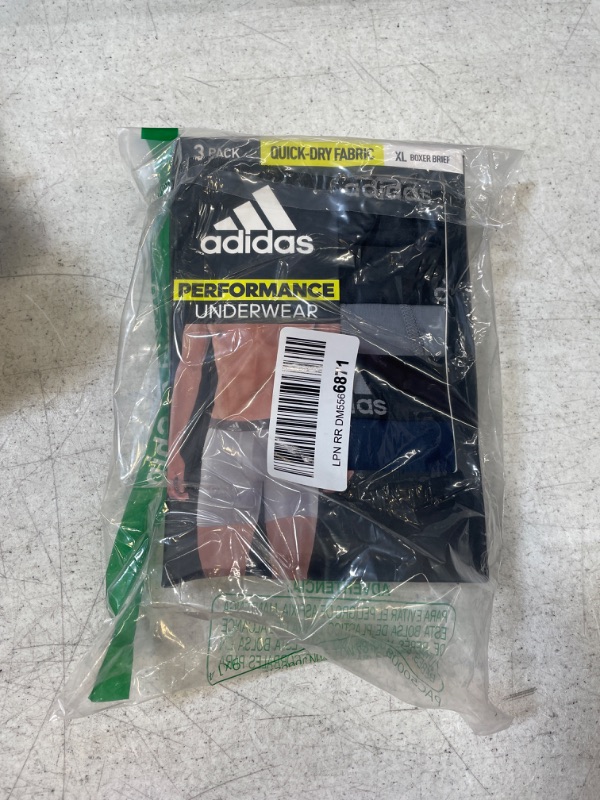 Photo 2 of adidas Men's Performance Boxer Brief Underwear (3-Pack) X-Large Black/Grey/Collegiate Navy