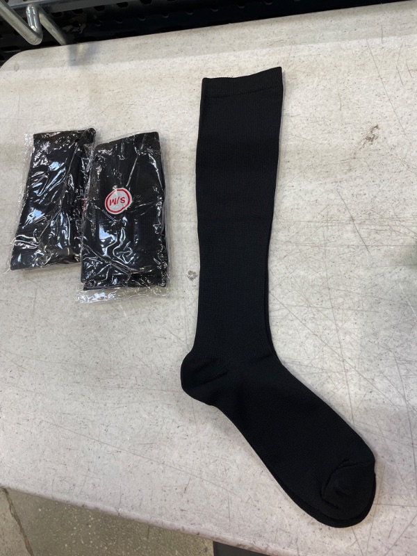 Photo 1 of 3 PACK BLACK COMPRESSION SOCKS S