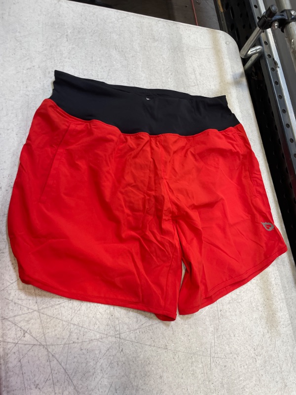 Photo 1 of BALEAF Women's 5" Running Shorts with Liner Quick Dry High Waisted Athletic Gym Lined Shorts Workout Zipper Pocket L