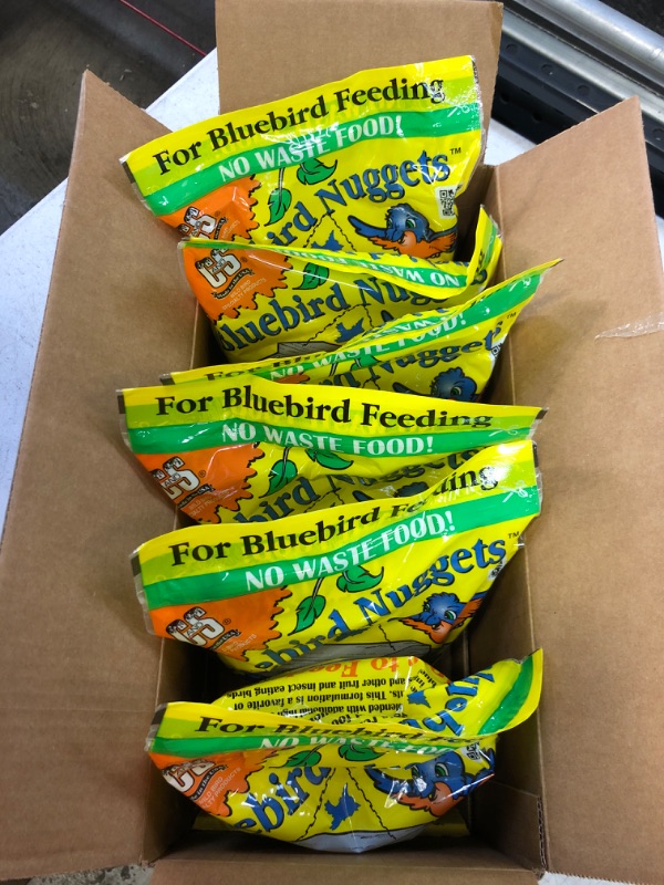 Photo 1 of 6 PACK C&S Products Blue Bird Nuggets Plus Beef Suet,Corn,Peanuts,Raisins 27 Oz BEST BY 03/26