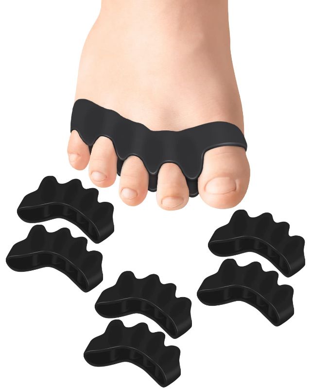 Photo 1 of 2 PACK Toe Separators for Functional Fitness Athletes - Toe Straighteners for Foot Pain Relief and Plantar Fasciitis - Fix Feet - Fix Toes - Fix Bunions - Toe Spacers for Crossfit