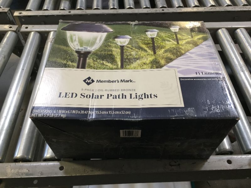 Photo 1 of 5-Piece LED Solar Path Lights, Oil-Rubbed Bronze