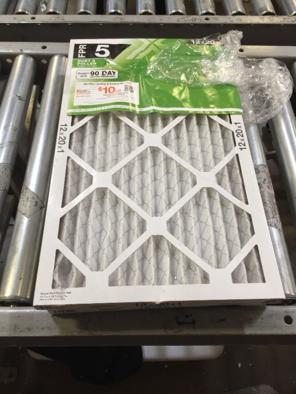 Photo 2 of 12 in. x 20 in. x 1 in. Standard Pleated Air Filter FPR 5 (3-Pack)