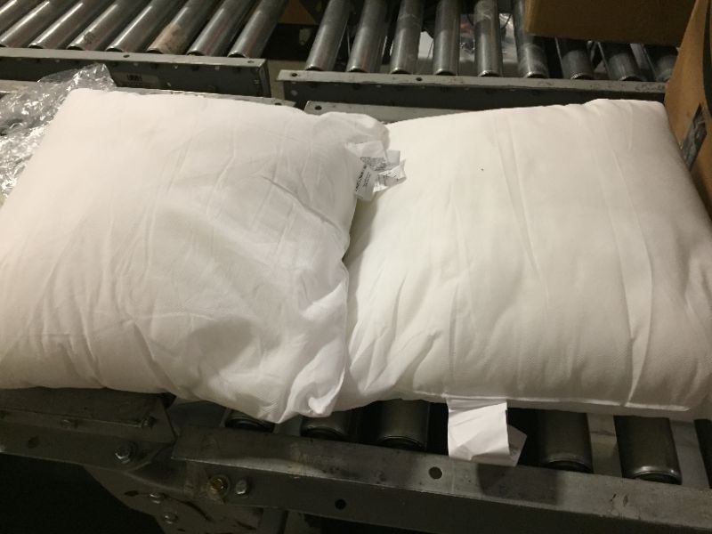 Photo 1 of 18x18 Pillow Inserts Pack of 2 - White Throw Pillows, Throw Pillow Inserts for Decorative Pillow Covers, Throw Pillows for Bed, Couch Pillows for Living Room, Throw Pillows for Couch, Fluffy Pillows