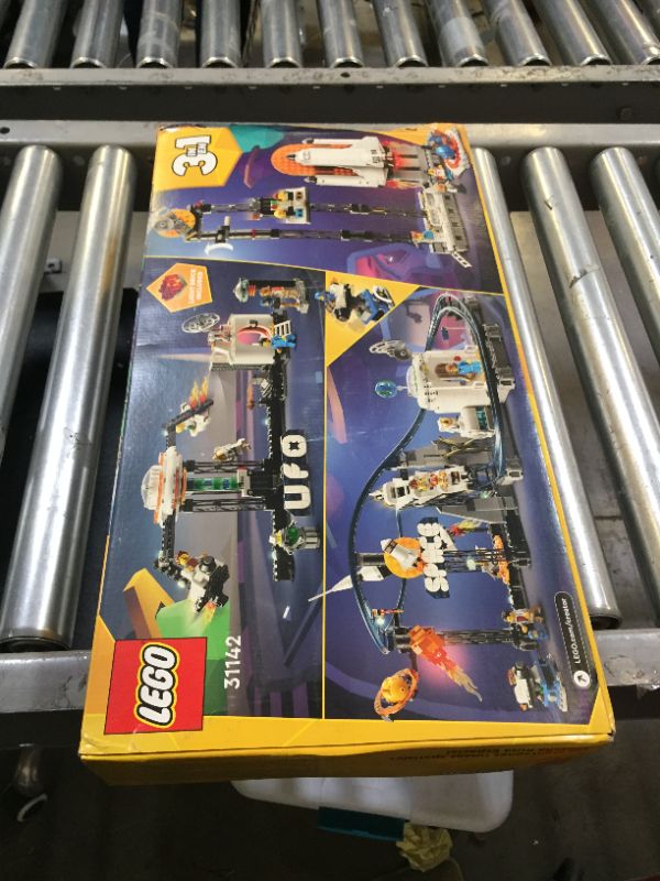 Photo 3 of LEGO Creator Space Roller Coaster 31142 3 in 1 Building Toy Set Featuring a Roller Coaster, Drop Tower, Carousel and 5 Minifigures, Rebuildable Amusement Park for Kids Ages 9+