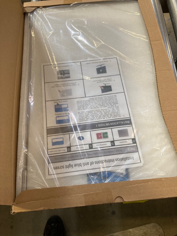 Photo 1 of Blue Light Screen Protector for 24 Inch Monitor, Anti Glare Computer Screen Cover Filter Film with Hanging Bracket, Computer Screen Blue Light Blocker for Eye Protection (21.3” x 13.4”, depth 0.63")