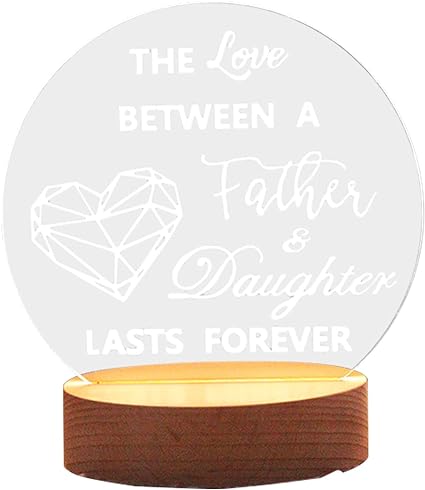 Photo 1 of 3D Solid Wood Base USB Night Light Creative Acrylic Night Light Warm Night Light with Round Base Home Decor Light Present for Kid Girls Mother Wife Boy Women Valentine's Day Birthday(For Mom)
