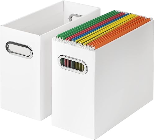 Photo 1 of  File Box for Letter Size Hanging Folder Storage, Collapsible Hanging File Organizer with Handles for Office/Home/School
