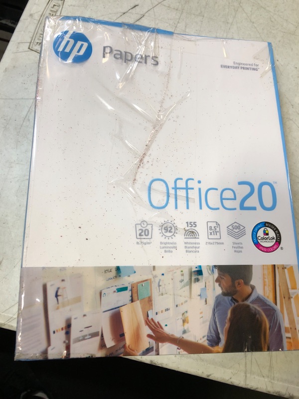 Photo 2 of HP Printer Paper | 8.5 x 11 Paper | Office 20 lb | 1 Ream - 500 Sheets | 92 Bright | Made in USA - FSC Certified | 172160R