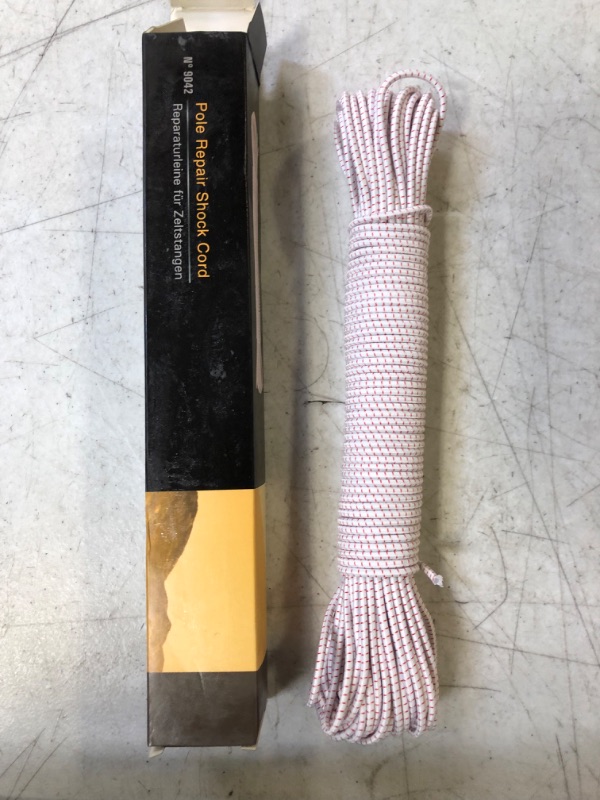 Photo 2 of AceCamp 1/8 Inch Shock Cord Pole Repair, Replacement Bungee Strap Rope for Worn & Old Tents, Emergency Stretch Elastic Cord, Moisture UV Weather & Abrasion Resistant, 65 Feet 65feet