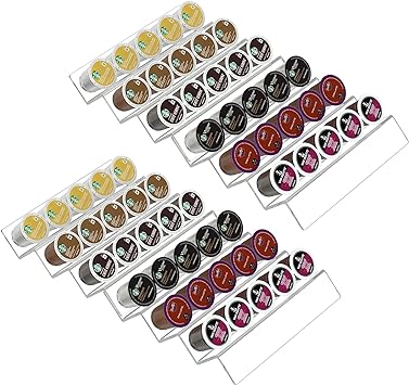 Photo 1 of AITEE Acrylic K Cup Coffee Pod Holder, 1 Pack Clear Step-Shaped K Cup Drawer Organizer for Office and Kitchen, Coffee Pod Holder Tray for Countertop or Drawer Storage,Hold 15 Coffee Capsules Capacity
