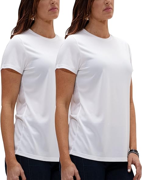 Photo 1 of DEVOPS Women's 2 Pack UPF 50+ Sun Protection Short Sleeve Shirts Outdoor Fishing Hiking Running Lightweight T-Shirt Xl
