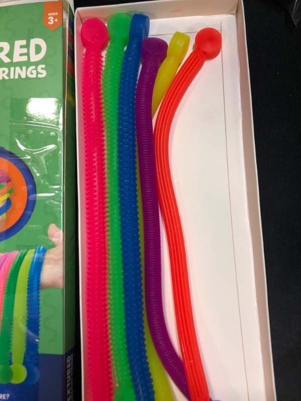 Photo 2 of Fidget Toys and Textured Sensory Toys by BUNMO - Textured Stretchy Strings Fidget Toy. Bumpy Fidget Toys for Adults and Kids Make Perfect Anxiety Toys, Autism Sensory Toys, and Stress Toys.