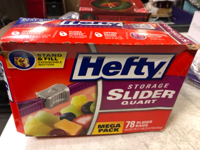 Photo 2 of Hefty Slider Storage Bags, Quart Size, 78 Count Slider 78 Count