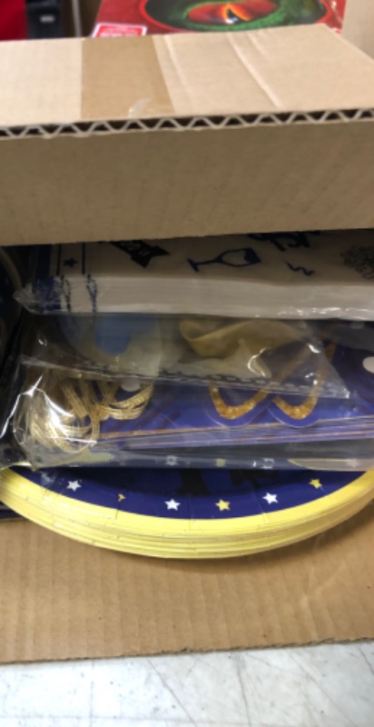 Photo 1 of 50 Guests Blue and Gold Birthday Plates and Napkins Party Supplies Navy Blue Party Tableware Set Blue Birthday Party Plates Happy Birthday Decorations Favors for Men Women Birthday Baby Shower 200 PCS
