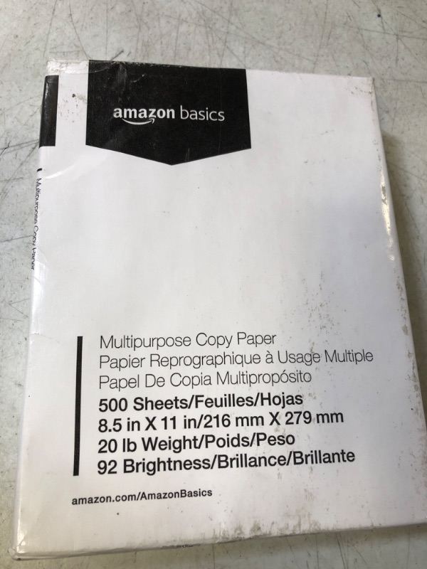 Photo 2 of Multipurpose Copy Printer Paper, 8.5 x 11 Inch 20Lb Paper - 1 Ream (500 Sheets), 92 GE Bright White 1 Ream | 500 Sheets Multipurpose (8.5x11) Paper