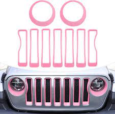 Photo 1 of AIKOU 9PCs Upgrade Front Grille Insert Grill Cover and Headlight Lamp Cover Trim Exterior Accessories fit for Jeep Wrangler JL JLU Sport/Sports 2018 2019 2020 2021 2022