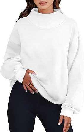 Photo 1 of ANRABESS Womens Oversized Sweatshirts Turtleneck Pullover Long Sleeve Hoodies Tops Fall Outfits 2023 Clothes XL
