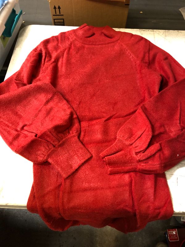 Photo 1 of WOMENS RED SWEATER DRESS SMALL