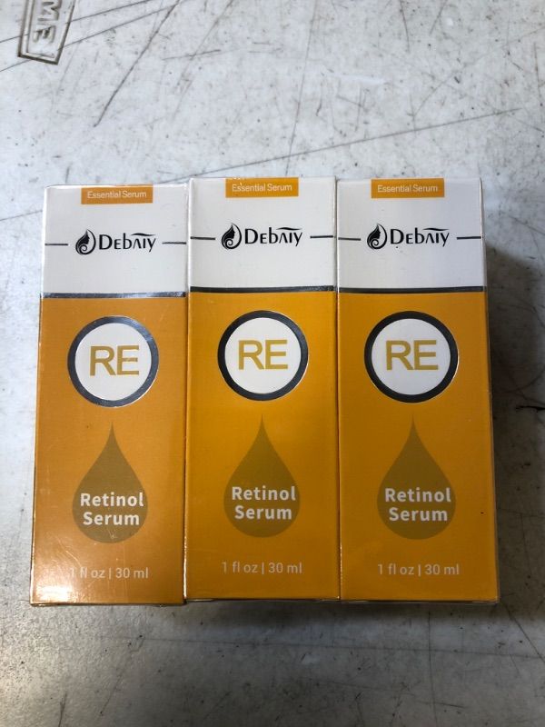 Photo 3 of 3 Pack Retinol Serum for Face Anti Aging Serum Anti-Wrinkle for Skin (1Fl.Oz/30ml)
EXP 08/18/2026
