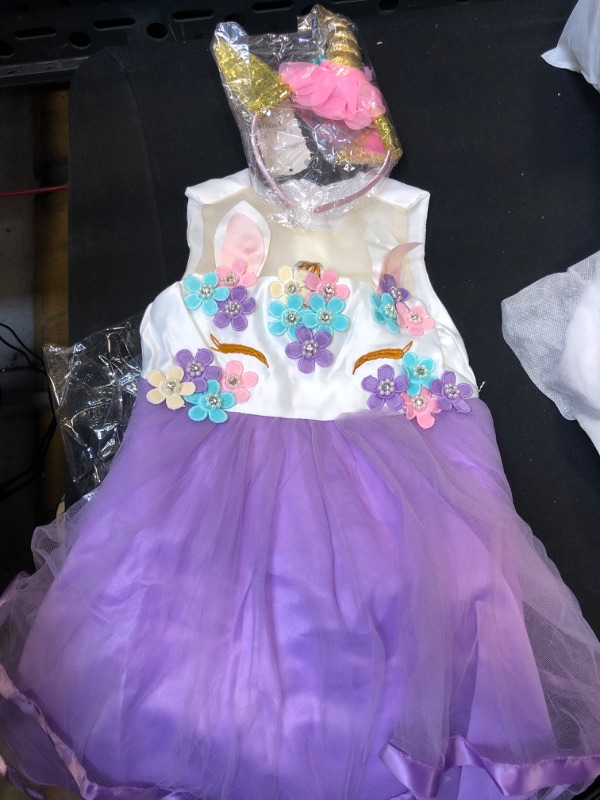 Photo 1 of Yigoo Princess Dresses for girls Unicorn Costume Flower Pageant Dress SIZE 100

