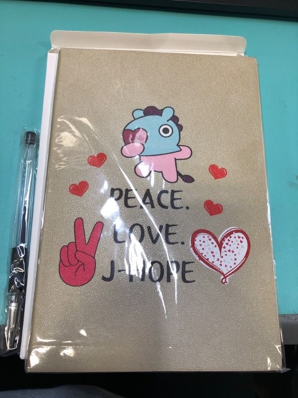 Photo 1 of KPOP Boys ARMY Leather Notebook Gifts for Women Girls RM JIN JK V JIMIN J-HOPE SUGA Leather Notebook Music Star Fans Gift Birthday Graduation Gifts for Daughter Sister Friends (v)
