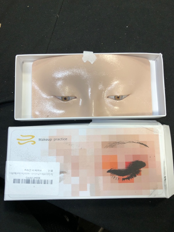 Photo 1 of Eye Eyebrow Makeup Practice Board Bionic Silicone The Perfect Aid to Practicing Makeup Reusable 5D Makeup Practice Face Board Mask White
