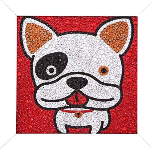 Photo 1 of Easy 5D Diamond Painting Kits for Kids and Young Adults with White Frame DIY (Bulldog)
