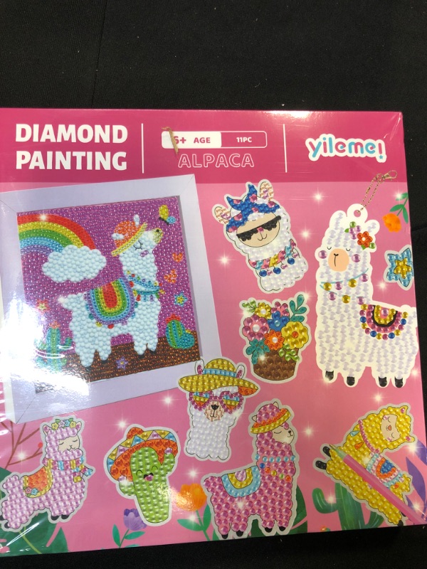 Photo 2 of DOTPAINT 5D Mosaic Arts and Crafts for Kids Ages 8-12 Girls| Diamond Painting Sticker Keychains Set | Number Painting Craft Gem Sticker Kit (SQ6005)
