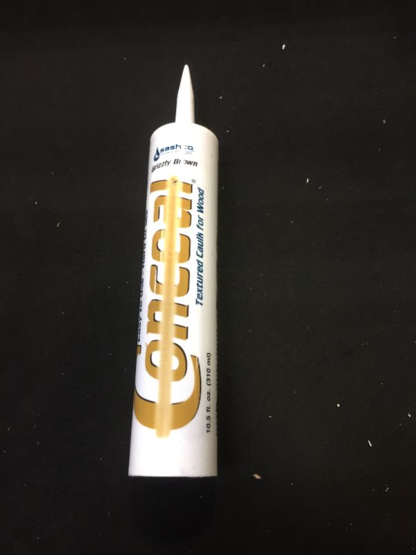 Photo 1 of 10.5 oz Sashco 46090 Conceal Grizzly Brown Water-Based Textured Caulk