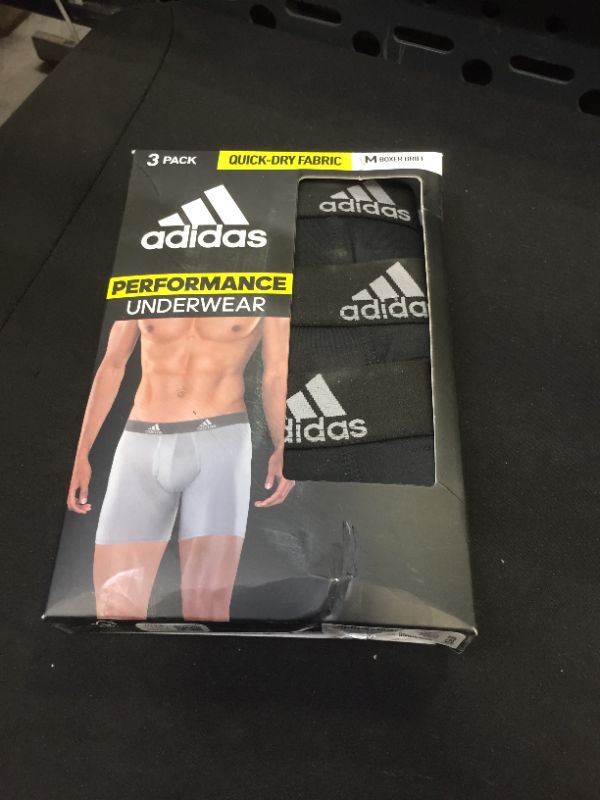 Photo 2 of adidas Men's Performance Boxer Brief Underwear (3-Pack) Medium Black/Light Onix Grey