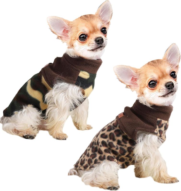 Photo 1 of 2 Pieces Dog Sweaters for Small Dogs Girl Boy Puppy Sweater Dog Pajamas for Small Dogs Chihuahua Clothes Tiny Dog Sweaters for Extra Small Dogs Teacup Dog Clothes XXS Dog Clothes (Small)
