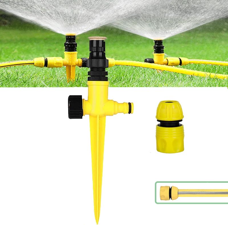 Photo 1 of 360° Rotating Automatic Irrigation System Garden Lawn Sprinkler Patio, Multifunctional Adjustable Garden Sprinkler Lawn Sprinkler for Outdoor Lawn Garden Yard Lawn Sprinkler (1PCS)

