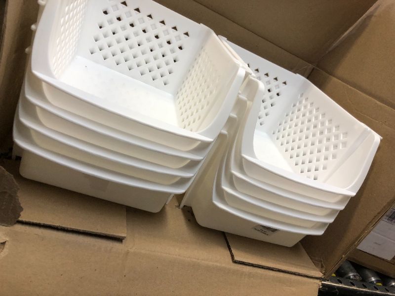 Photo 2 of 6 pack white baskets 