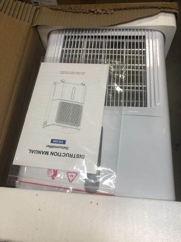 Photo 2 of 30 Pint Dehumidifiers for Home with Drain Hose, VEAGASO 2,500 Sq.Ft Dehumidifier for Basement, Large Room, Bathroom, Three Operation Modes, Intelligent Humidity Control, Dry Clothes, 24HR Timer
